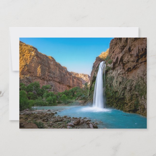 Carte De Remerciements Waterfalls | Havasu Falls at Sunset (Devant)