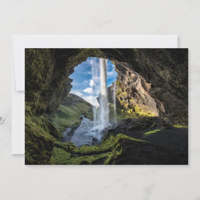 Carte De Remerciements Waterfalls | Icelandic Waterfall (Devant)