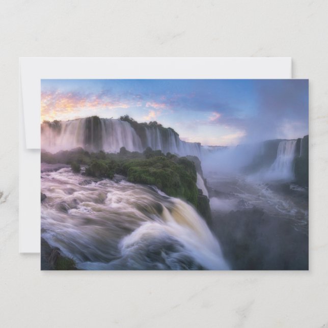 Carte De Remerciements Waterfalls | Iguazu Waterfall, Brazil (Devant)