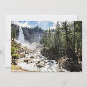 Carte De Remerciements Waterfalls Nevada Fall, Yosemite, CA