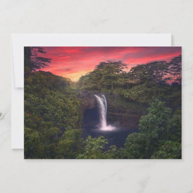 Carte De Remerciements Waterfalls | Rainbow Falls, Hilo, Hawaii (Devant)