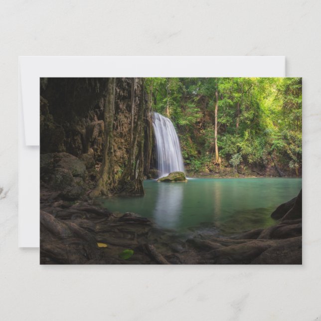 Carte De Remerciements Waterfalls | Spring Rainforest Waterfall Thailand (Devant)