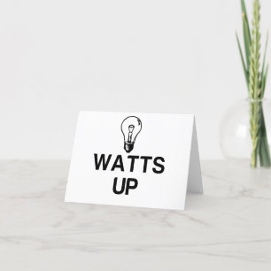 CARTE DE REMERCIEMENTS WATTS UP LIGHT BULB
