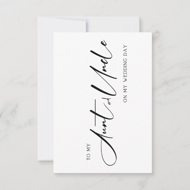 Carte De Remerciements Wedding Card  for Your Aunt and Uncle  (Devant)