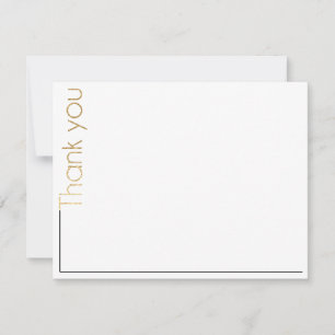 Carte de remerciements wedding shower Elegant Or &