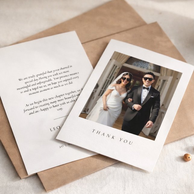 Carte De Remerciements Wedding Sunglasses Photo Thank You Card (Sunglasses Couple photo thank you card)