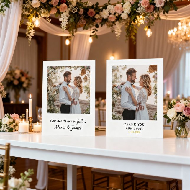 Carte De Remerciements Wedding Thank You Card | Modern Simple Typography  (Créateur téléchargé)