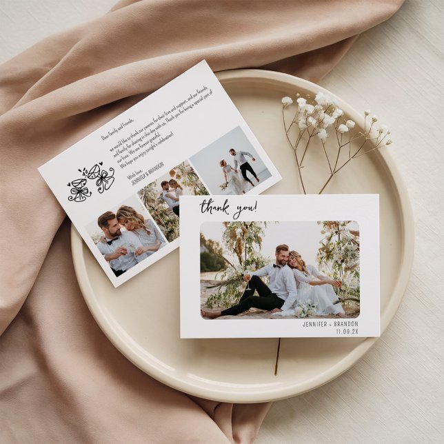 Carte De Remerciements Wedding thank you whimsical (Créateur téléchargé)