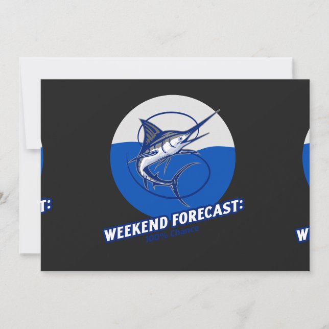 Carte De Remerciements Weekend Forecast  100% Chance  (Devant)