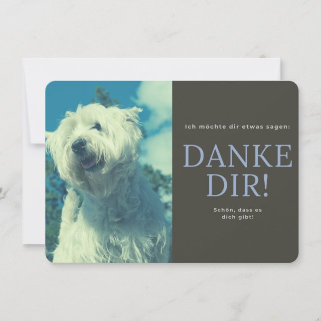 Carte De Remerciements West Highland White Terrier (Devant)