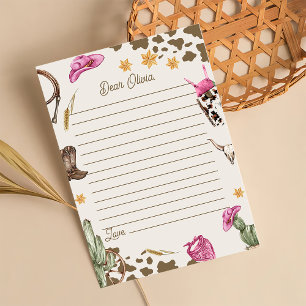 Carte De Remerciements Western Cowboy fête d'anniversaire