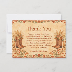 Carte De Remerciements Western Wildflower Country Party