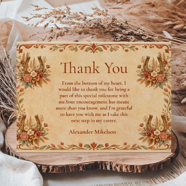 Carte De Remerciements Western Wildflower Country Party (Créateur téléchargé)