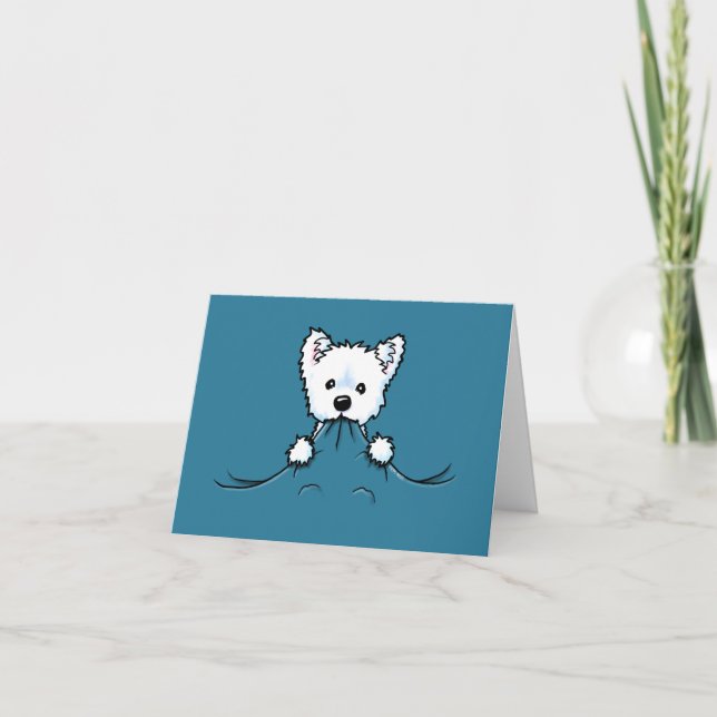 Carte De Remerciements Westie Agression Cute KiniArt (Devant)