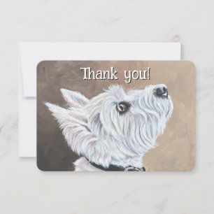 Carte De Remerciements Westie Recherche vers le profil B