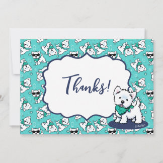 Carte De Remerciements Westies Cutieface KiniArt