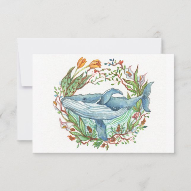 Carte De Remerciements Whale Garden (Devant)