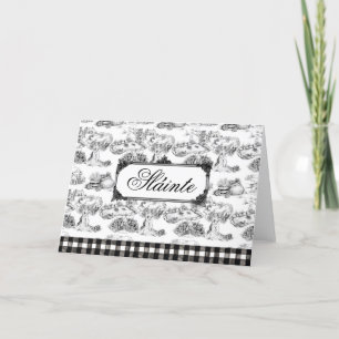 Carte De Remerciements WHEATEN Terrier Toile noire "Sláinte" Gaelic