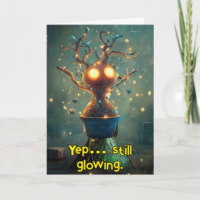 Carte De Remerciements *~* Whimsical 29 Glow Funny Magical Christmas AP97 (Devant)