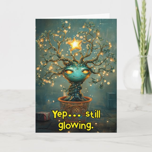 Carte De Remerciements *~* Whimsical 40 Glow Funny Magical Christmas AP97 (Devant)