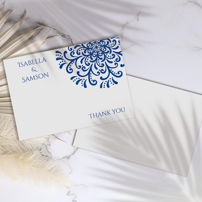Carte de remerciements Whimsical Bleu (Créateur téléchargé)