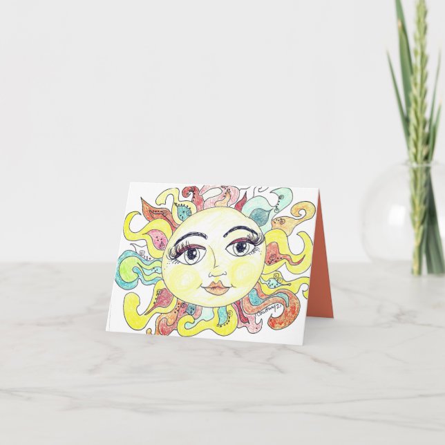 Carte De Remerciements Whimsical summer sun  (Devant)