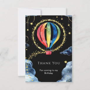 Carte De Remerciements Whimsman Adventure Hot Air Balloon Anniversaire