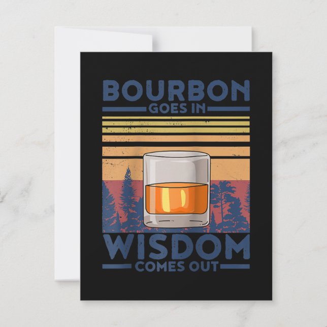 Carte De Remerciements Whiskey Bourbon Entre Dans Sagesse Sort (Devant)