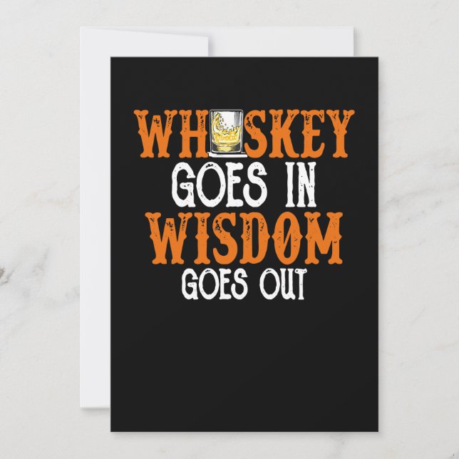 Carte De Remerciements Whiskey Va Dans La Sagesse Sorte (Devant)