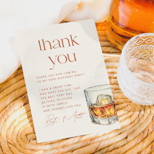 Carte De Remerciements Whisky vieilli à la perfection pour un anniversair