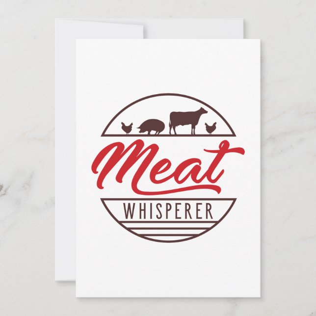 Carte De Remerciements Whisperer de viande (Devant)