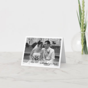 Carte De Remerciements White border modern band photo thank you note