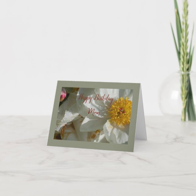 Carte de remerciements White Peony (Devant)