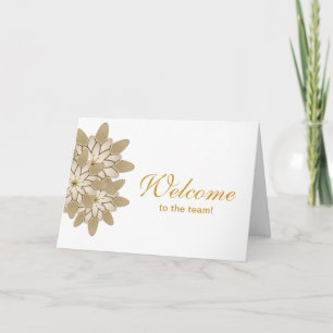 Carte De Remerciements White with Gold Floral Lotus Thank You