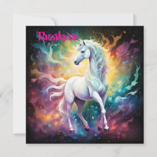 Carte De Remerciements White Wonder : La licorne spectrale blanche,
