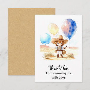 Carte De Remerciements Wild West Adventure Boy Baby shower