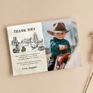 Carte De Remerciements Wild West Cowboy