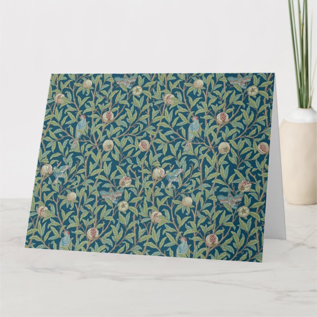 Carte De Remerciements William Morris "Bird and Pomegranate"  (Devant)