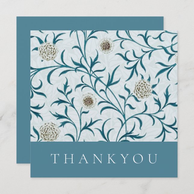 Carte de remerciements: WILLIAM MORRIS : CONCEPTIO (Devant / Derrière)