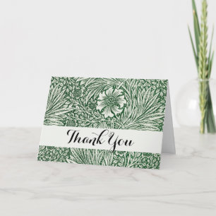 Carte De Remerciements william morris marigold vert floral fleur