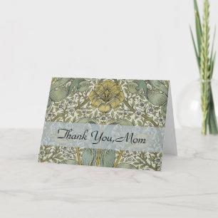 Carte De Remerciements William Morris Spring Motif classique épais