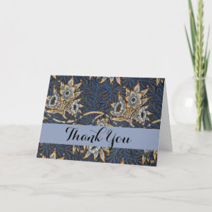 Carte De Remerciements William Morris Tulip Willow Blue Motif