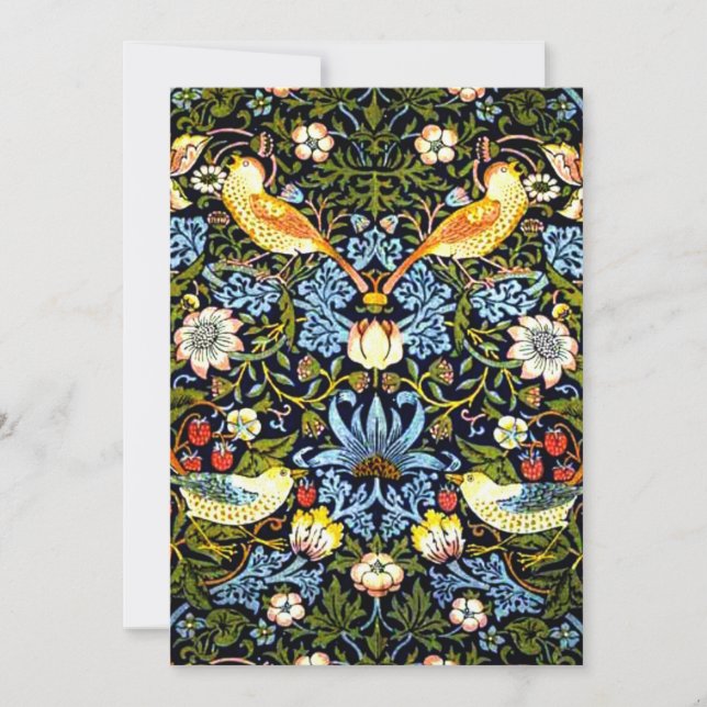 Carte De Remerciements William Morris - Voleur de fraises,  (Devant)