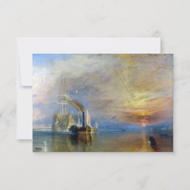 Carte De Remerciements William Turner - Le Fighting Temeraire (Devant)