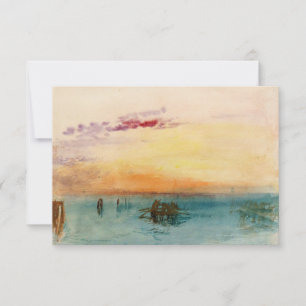 Carte De Remerciements William Turner - Le lagon près de Venise au couche