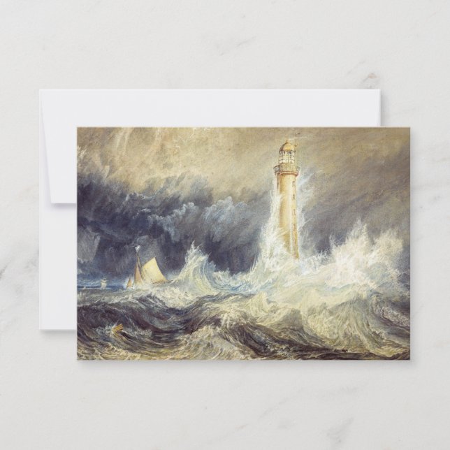 Carte De Remerciements William Turner - Phare de Bell Rock (Devant)