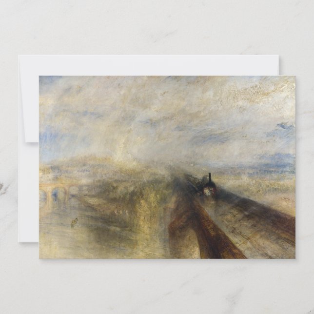 Carte De Remerciements William Turner - Pluie, vapeur et vitesse (Devant)