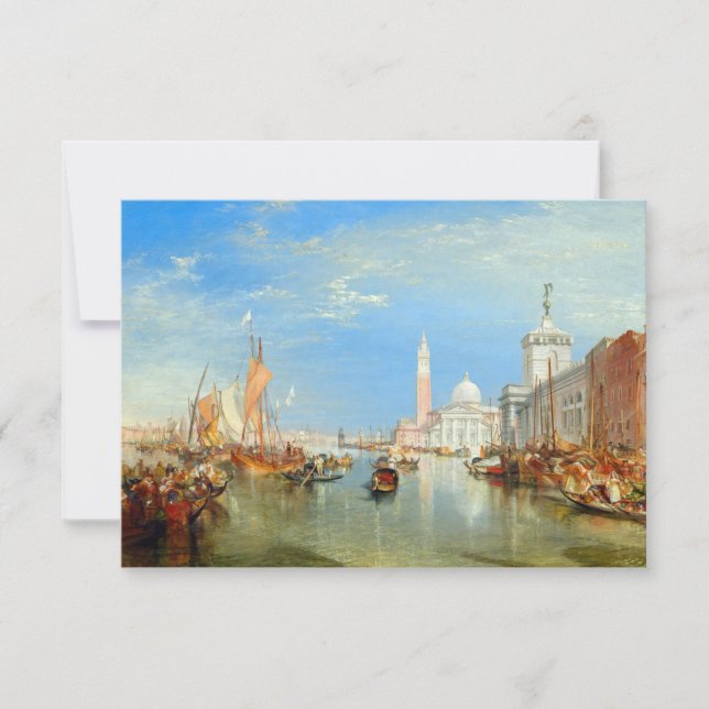 Carte De Remerciements William Turner - Venise, le Dogana et San Giorgio (Devant)