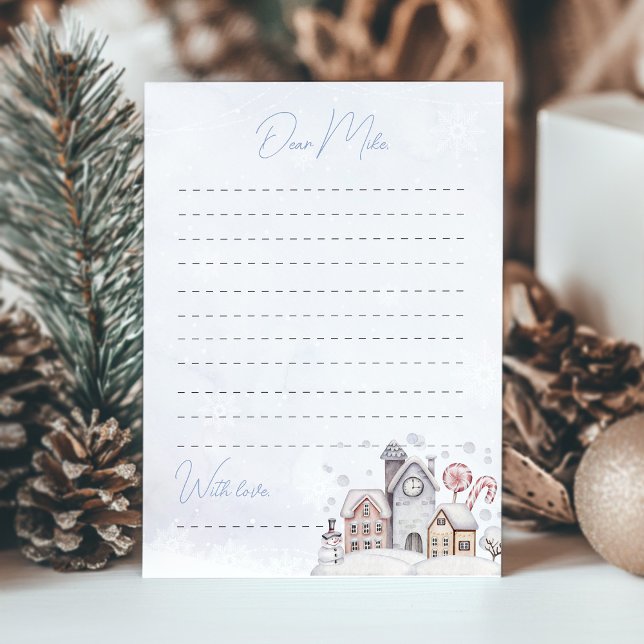 Carte De Remerciements Winter Wonderland Time Capsule Note Message Card (Créateur téléchargé)