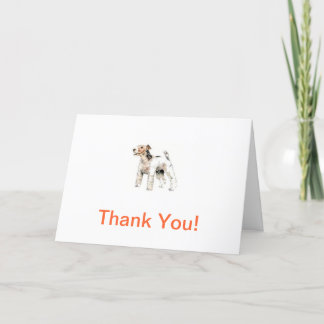Carte De Remerciements Wire Haired Fox Terrier